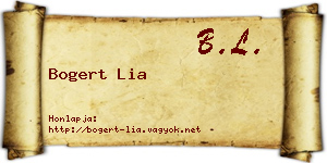 Bogert Lia névjegykártya